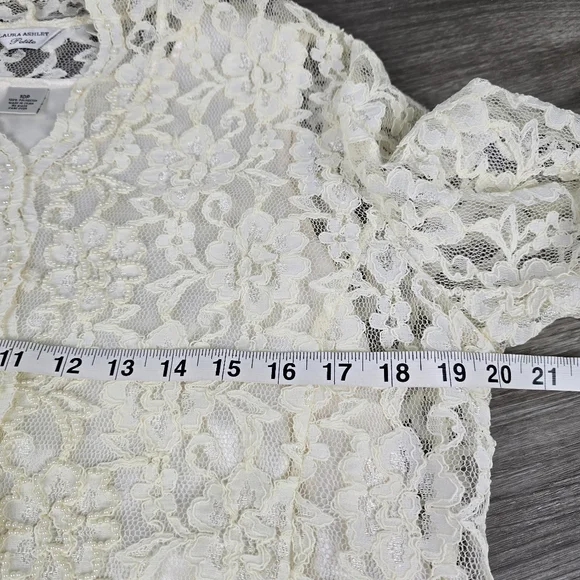 Laura Ashley Lace Blouse with Attached Camisole - Picture 4 of 13